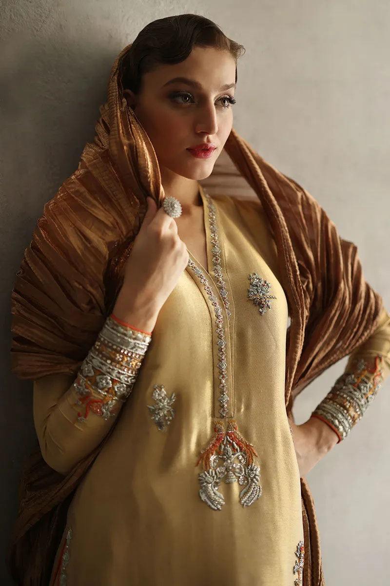 Zardozi Lame Shirt with Intricate Handwork & Crystal Detailing