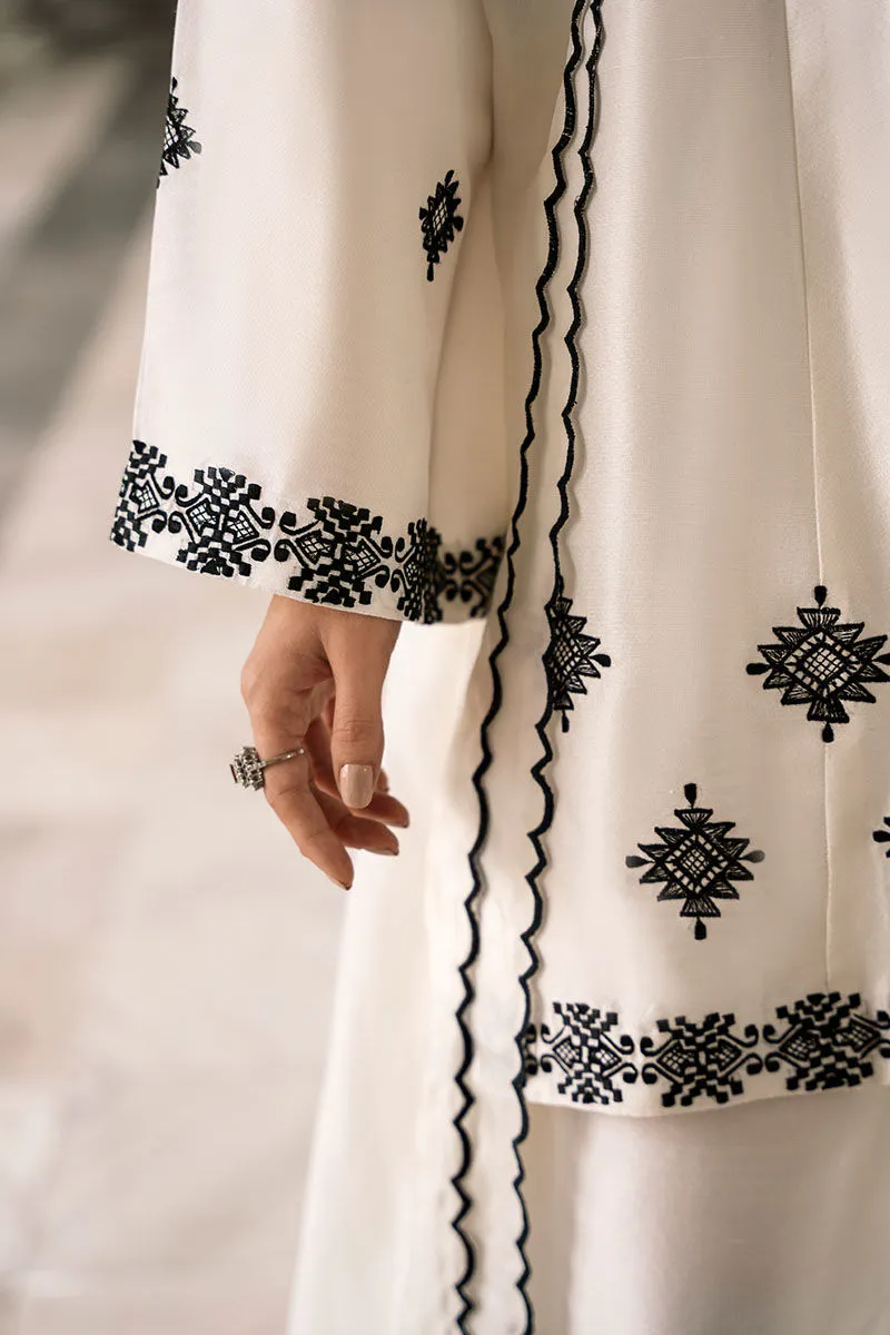 White Embroidered Set 50% OFF | 2025 Ethnic Charm Drop
