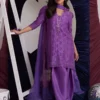Grape Elegance 2025 raw silk shalwar fashion look