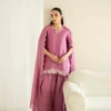 Sheesha Silk Dress with hand embroidery and pearl embellishments