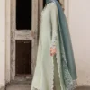 download (22) Model in aqua silk kurta paired with a contrasting deeper-blue dupatta for a refreshing Eid 2026 look.