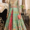 Pakistani wedding dress open-front anarkali over lehenga Resham embroidery Hammad Bespoke Official Multan Atelier
