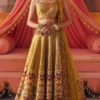 mustard yellow lehenga, Barat Atelier editorial, Hammad Bespoke Official Multan