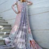 walima outfit open-front peshwas rose quartz lilac dupatta gota border butterfly motifs Hammad Bespoke Official