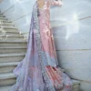 walima outfit back train rose quartz cotton net open back zardozi dupatta cathedral sweep Hammad Bespoke Official
