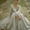 silver lehenga platinum tissue peshwas Zardozi embroidery walima bridal Hammad Bespoke Official