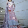 walima outfit blush rose quartz lehenga brocade lilac appliqué hem resham butterfly Hammad Bespoke Official