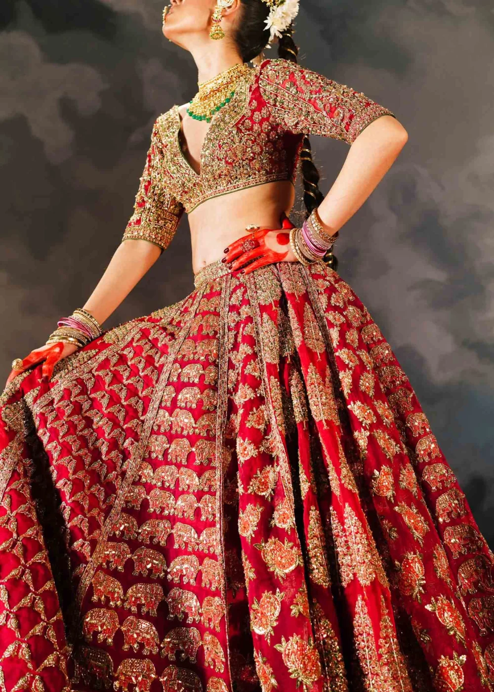 Shahi Zafar – complete bridal silhouette with scalp cut organza dupatta | HBO Atelier Multan