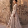 blush-bridal-anarkali-lehenga-peshwas-side-view-master-artisan-embroidery-hammad-bespoke-official.webp bridal dresses for nikkah peshwas side view Master Artisan embroidery Hammad Bespoke Official
