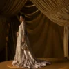 champagne gold tissue anarkali lehenga Zardozi Dabka bridal barat Hammad Bespoke Official