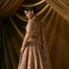 pink lehenga bridal open back choli tassel ties blush peach Hammad Bespoke Official