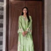 pakistani party wear suit mint green pure shesha silk resham embroidered wedding guest Hammad Bespoke Official
