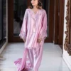 silk kurta for women three-piece raw silk set khari shalwar silk dupatta atelier party wear Hammad Bespoke Official