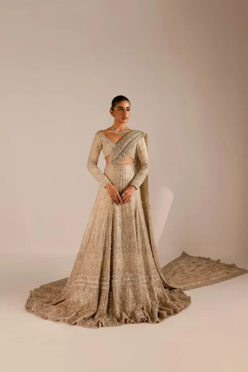 lehenga choli wedding set Zardozi sequin bridal Hammad Bespoke Official