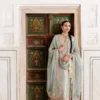 mint green embroidered suit Hammad Bespoke Official lamé Mukaish zari net dupatta Multan atelier formal