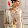 ivory net organza mukaish suit Pakistani formal wear three-piece Hammad Bespoke Official Multan