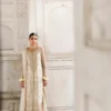 ivory mukaish suit Pakistani formal wear Multan Master Artisan hand-embellished net organza