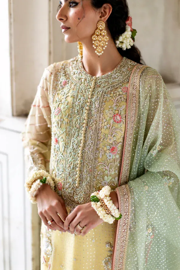 embroidered chiffon suit zardozi resham floral detail seed pearl button placket Hammad Bespoke Official.webp embroidered chiffon suit zardozi resham floral detail seed pearl button placket Hammad Bespoke Official