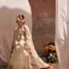 jamawar suit ivory bridal ensemble zardozi jaal dupatta crimson brocade azaar Hammad Bespoke Official
