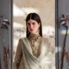 green net suit with dupatta pistachio star sequin net potli bag formal Hammad Bespoke Official