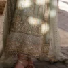 green net suit pistachio lamé Zardozi Resham formal Hammad Bespoke Official Multan atelier