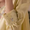 yellow salwar suit embellished cuff seed pearl sequin crystal Master Artisan Hammad Bespoke Official