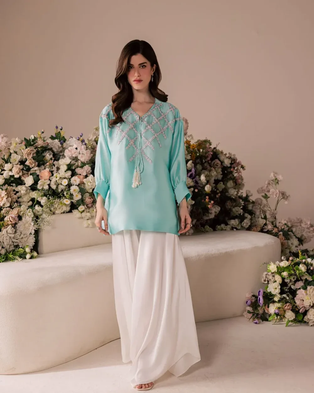 embroidered-silk-kurta-aqua-sheesha-full-silhouette-white-dhaka-pants-master-artisan-hammad-bespoke-official.webp embroidered silk kurta aqua sheesha full silhouette white dhaka pants Master Artisan Hammad Bespoke Official