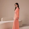 sharara dress full length side profile peach silk jacket silhouette Multan atelier Hammad Bespoke Official