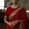 georgette-saree-red-kaamdani-boti-zardozi-border-hammad-bespoke-official-bridal-multan-atelier-hand-embroidered.webp georgette saree red kaamdani boti Zardozi border Hammad Bespoke Official bridal Multan atelier hand-embroidered