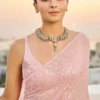 blush-pink-saree-sequin-georgette-full-bust-portrait-v-neck-satin-blouse-hammad-bespoke-official.webp blush pink saree sequin georgette full bust portrait V-neck satin blouse Hammad Bespoke Official