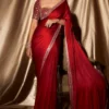 satin saree ruby formal seated mirror blouse full length Hammad Bespoke Official.webp satin saree ruby formal seated mirror blouse full length Hammad Bespoke Official