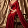 satin saree ruby mirror blouse seated pallu extended formal Hammad Bespoke Official.webp satin saree ruby mirror blouse seated pallu extended formal Hammad Bespoke Official