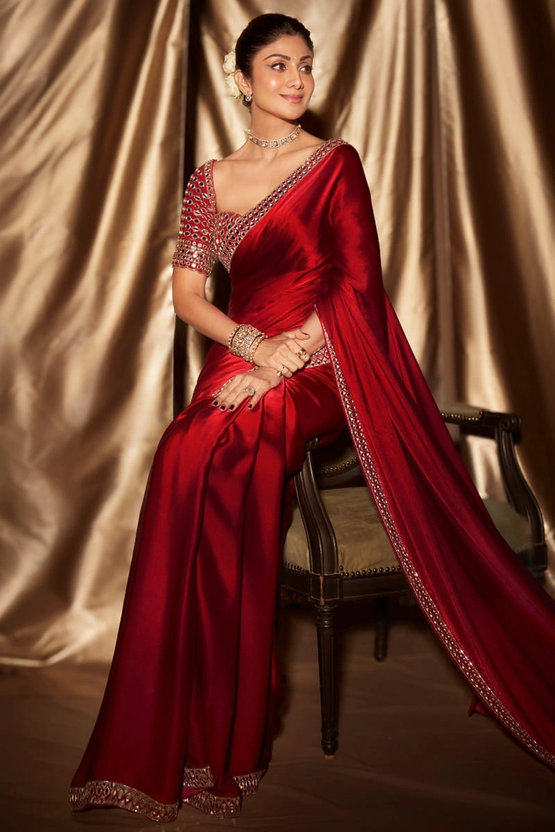 satin saree ruby mirror blouse seated pallu extended formal Hammad Bespoke Official.webp satin saree ruby mirror blouse seated pallu extended formal Hammad Bespoke Official