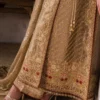 Hand-embroidered floral hem border and tassel trim on angrakha suit dupatta - Hammad Bespoke Official
