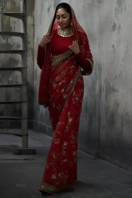 red-chiffon-saree-bridal-full-length-zardozi-resham-floral-jaal-gold-border-multan-atelier-hammad-bespoke-official.webp red chiffon saree bridal full-length zardozi resham floral jaal gold border Multan atelier Hammad Bespoke Official