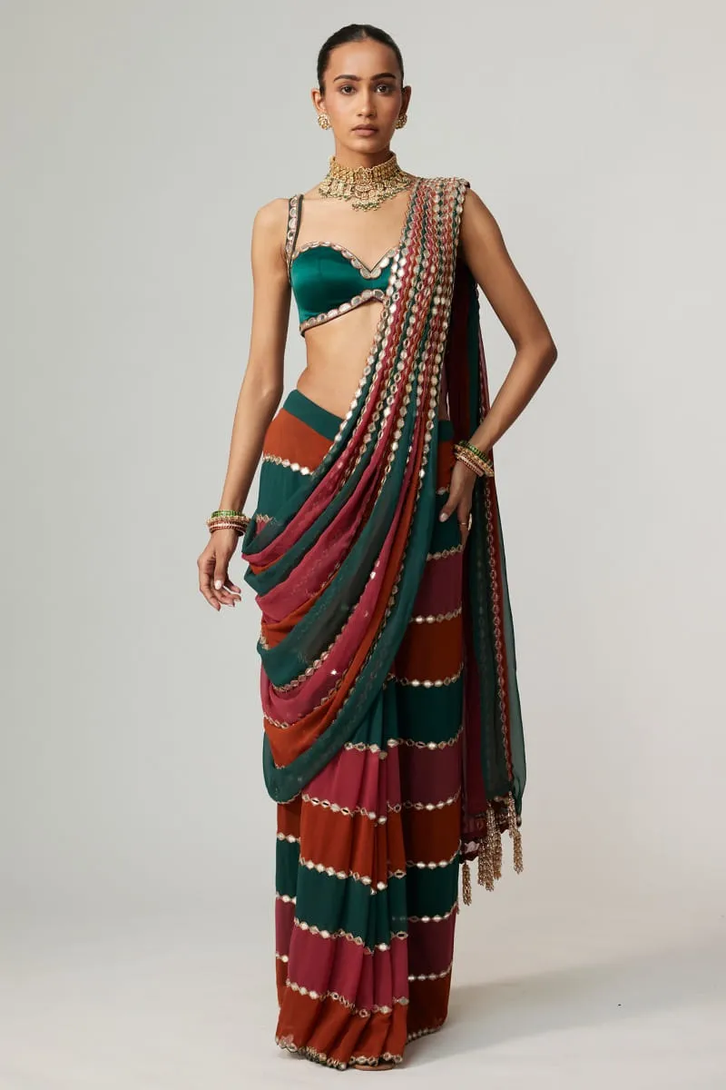 mirror-work-saree-pallu-drape-georgette-teal-maroon-rust-master-artisan-hammad-bespoke-official.webp mirror work saree pallu drape georgette teal maroon rust Master Artisan Hammad Bespoke Official
